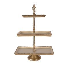 Třípatrový kovový podnos