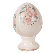 Dekorativní keramické vajíčko na podstavci VINTAGE ROSE