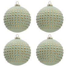 Sada čtyř skleněných vánočních ozdob