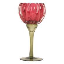 Skleněný svícen na čajovou svíčku