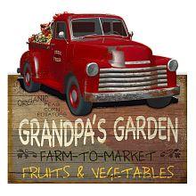 Plechová cedule GRANDPAS GARDEN